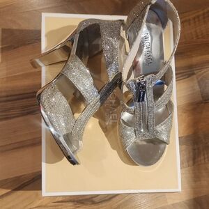 Michael Kors Sparkling Silver Heels